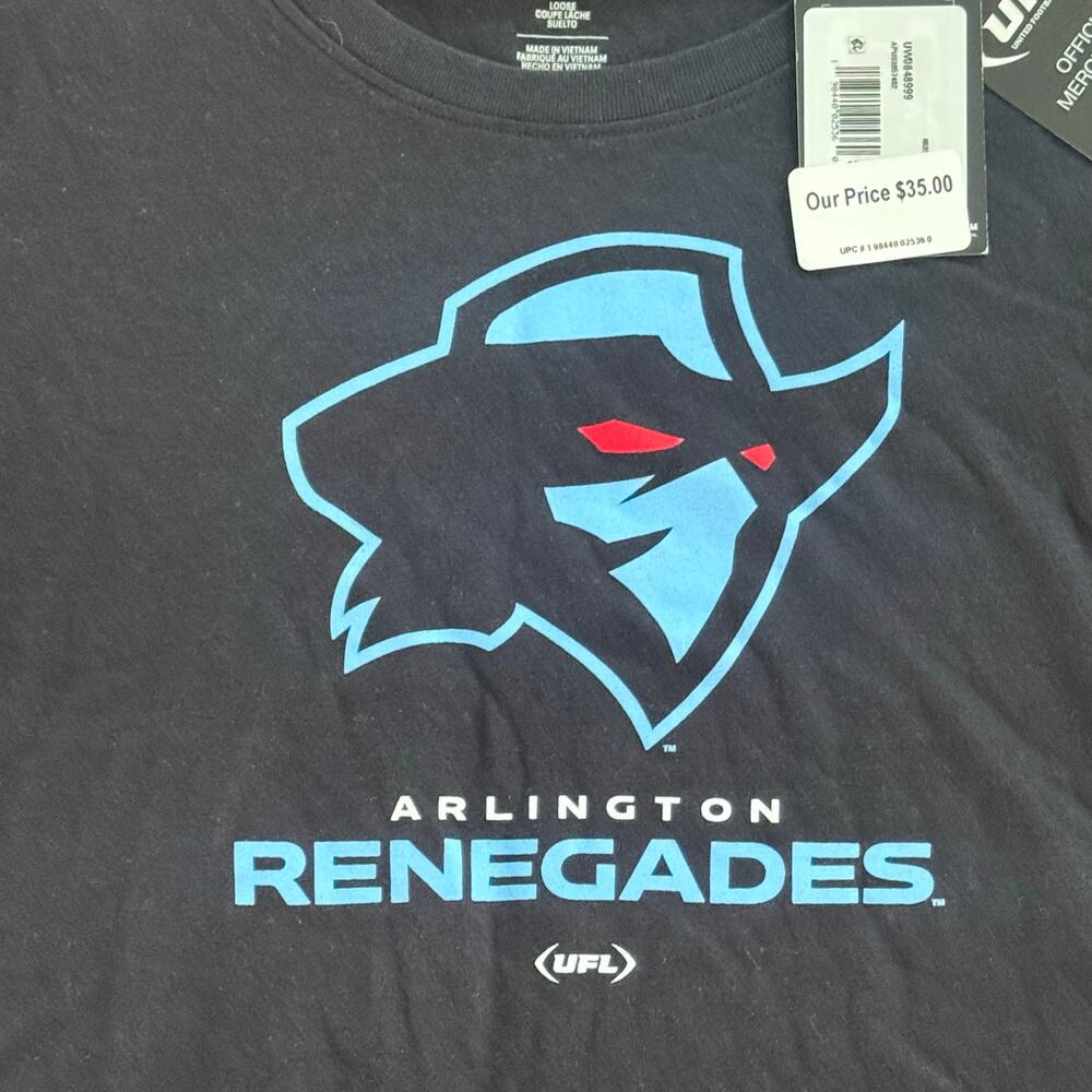 Under Armour UA Arlington Renegades UFL Fan Tshirt Logo Women Medium - Picture 3 of 11